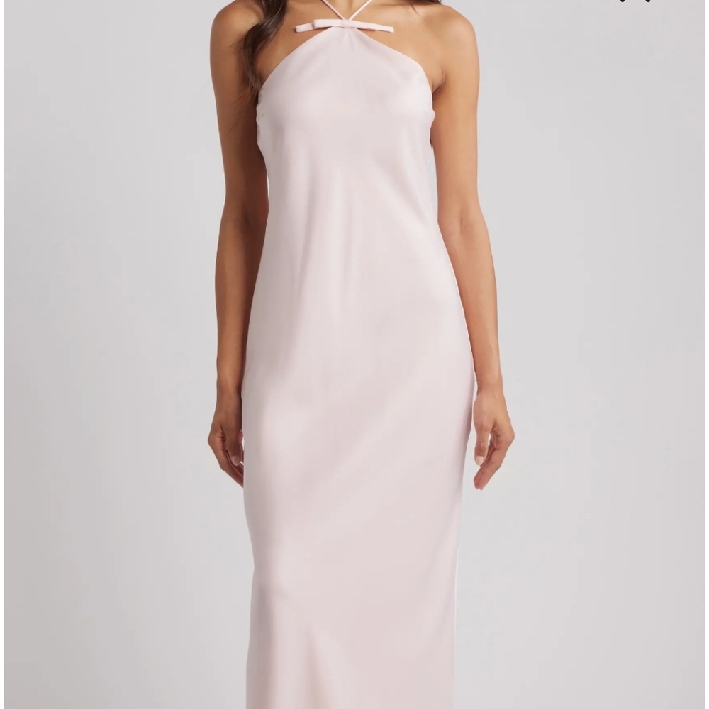 Wayf Strapless Light Pink Dress